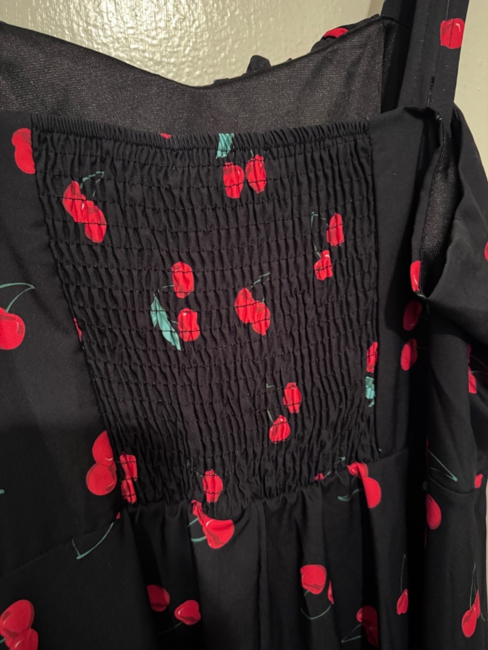 Belle Poque – Black A-Line Dress w/Red Cherries, NWT (Size 2X) - Picture 4 of 7